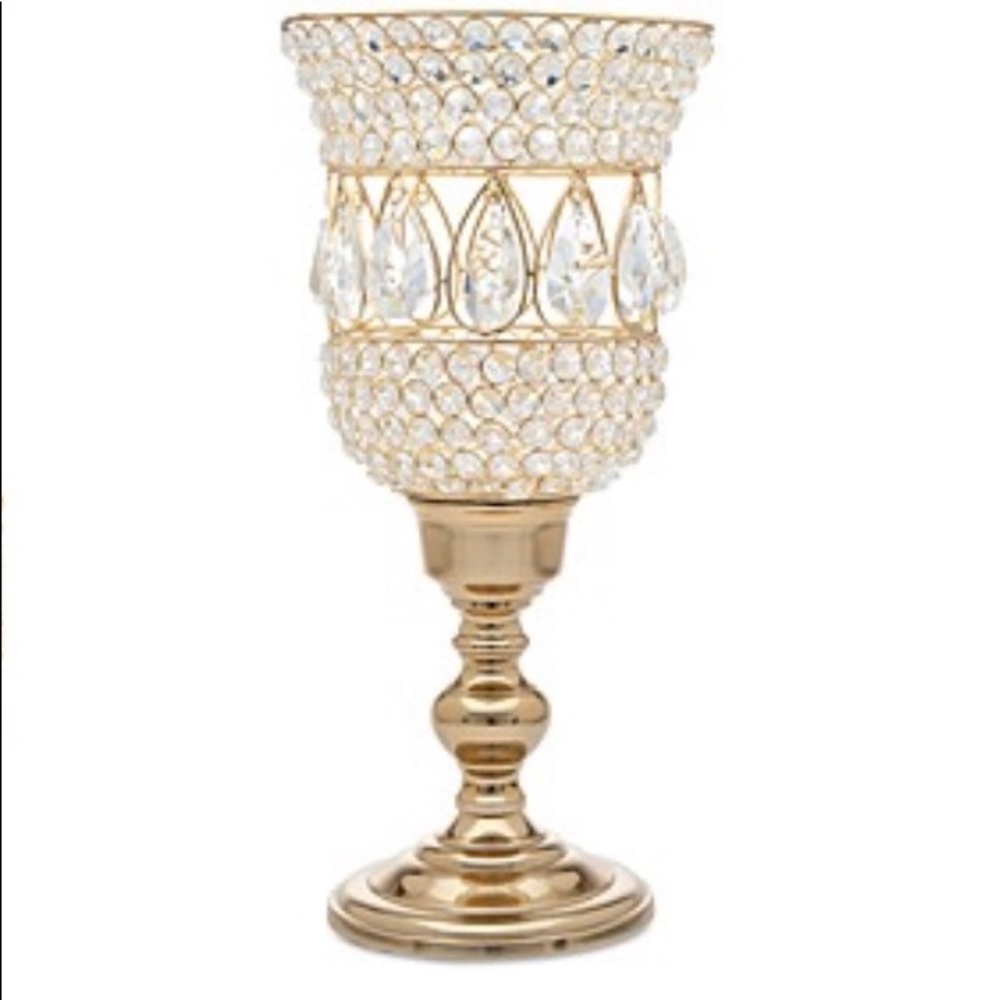 Hurricane crystal candle holder